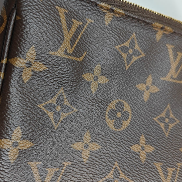 ACCESSOIRES GM Monogram Coated Canvas Brown
