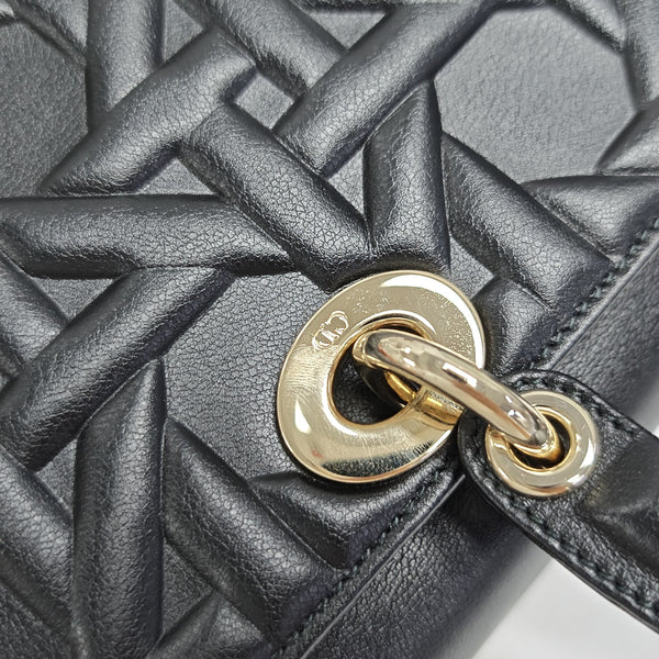 Lady D-Joy Medium Calfskin Black