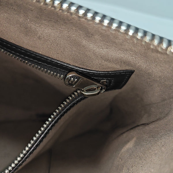 Monogram Coated Canvas Clutch Brown