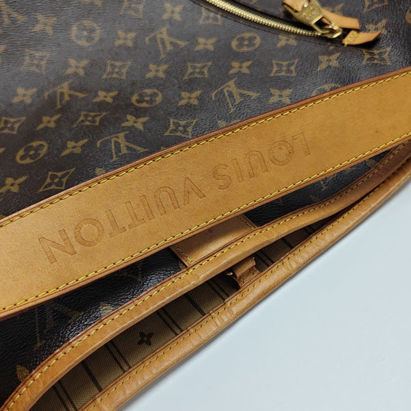 Monogram Coated Canvas Tote Bag Brown