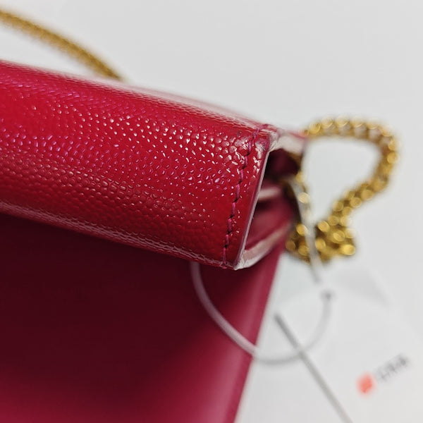 Calfskin Shoulder Bag Red