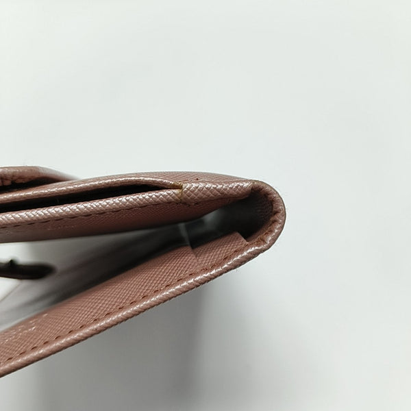 Saffiano Calfskin Wallet Pink