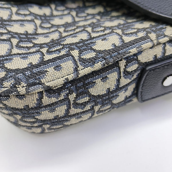 Saddle Mini Lona Monograma Negro
