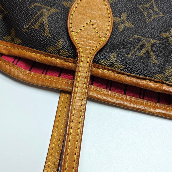 NEVERFULL MM Monogram Coated Canvas Brown