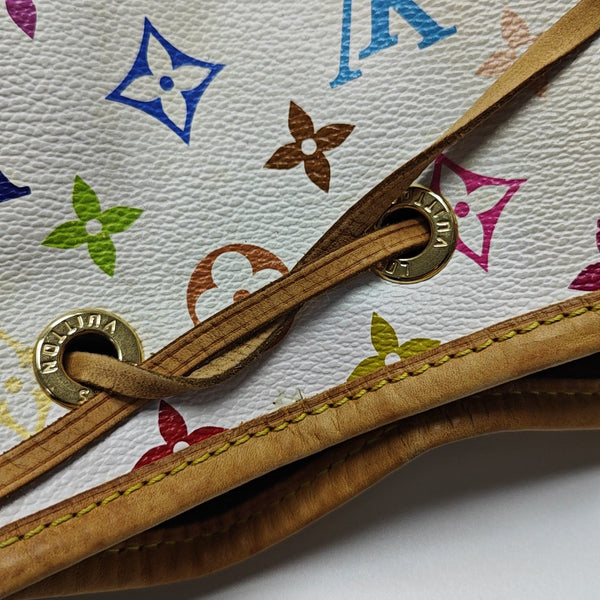 LV × TM NÉONOÉ MM Monogram Coated Canvas White