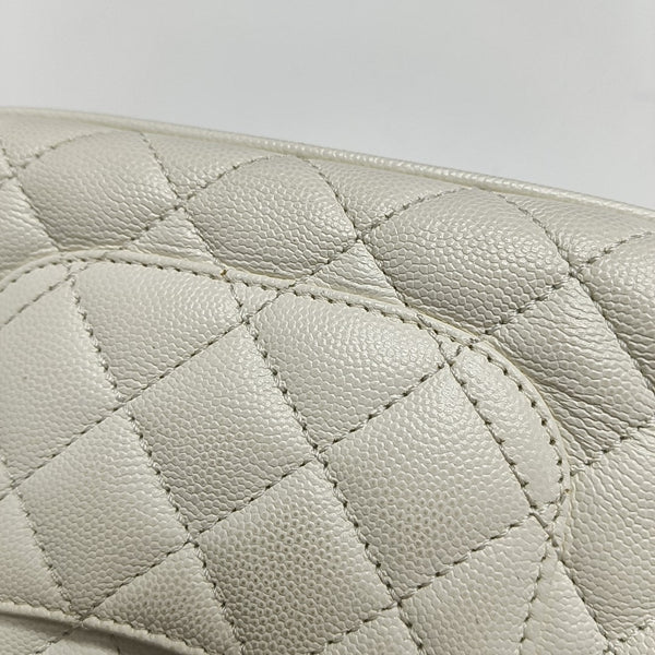 COCO HANDLE Mini Quilted Grained Calfskin White