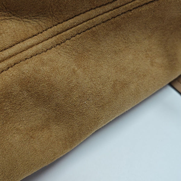 Sheepskin Top Handle Bag Brown