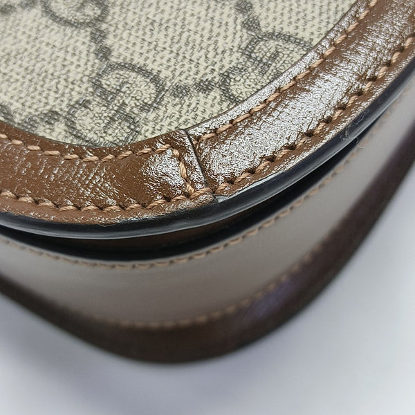 Horsebit 1955 Medium Monogram Coated Canvas Beige