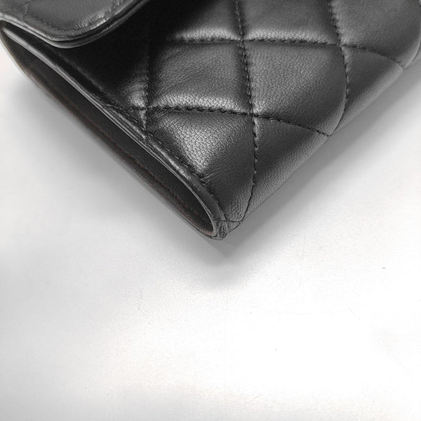 CLASSIC FLAP Mini Quilted Lambskin Black Wallet