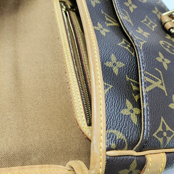 SOLOGNE PM Monogram Coated Canvas Brown