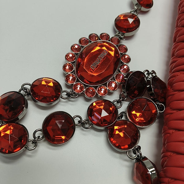 Crystal Quilted Lambskin Red