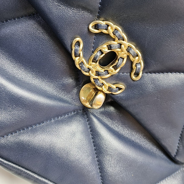 CHANEL 19 Small Quilted Lambskin Blue