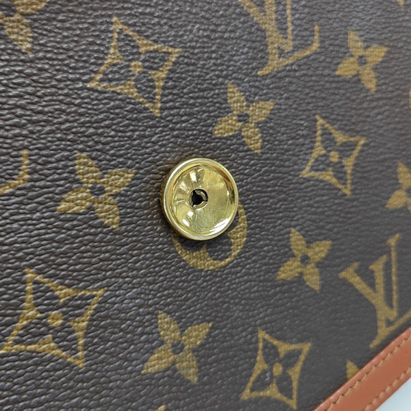 DAME GM Monogram Coated Canvas Brown