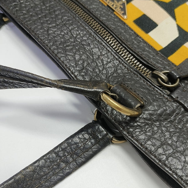 Canvas Top Handle Bag Multicolor