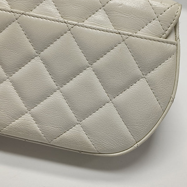 Quilted Calfskin Shoulder Bag White