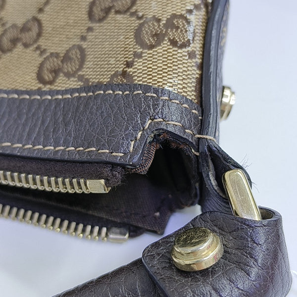 Monogram Coated Canvas Shoulder Bag Brown