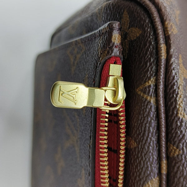 NEVERFULL MM Monogram Coated Canvas Brown