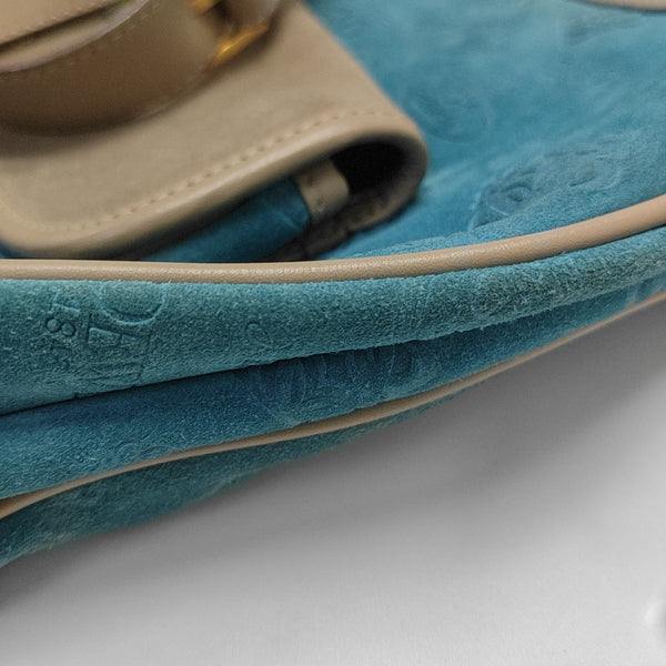 Suede Shoulder Bag Blue