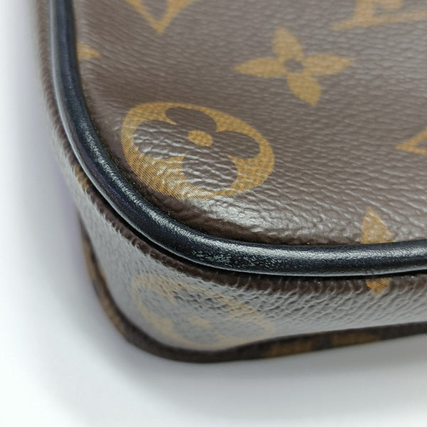 S LOCK Monogram Coated Canvas Brown