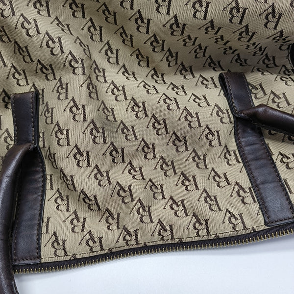 Canvas Top Handle Bag Brown