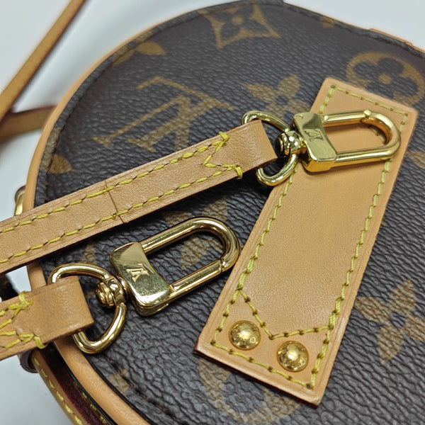BOITE CHAPEAU Mini Monogram Coated Canvas Brown