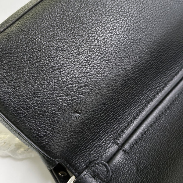 Double Micro Calfskin Black