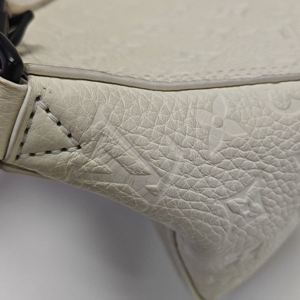 TRIANGLE Monogram Calfskin White