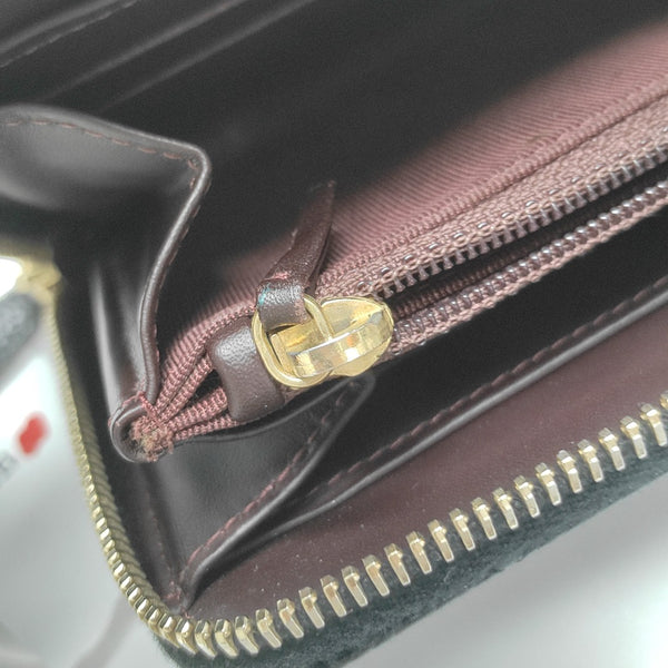 Quilted Grained Calfskin Wallet Black