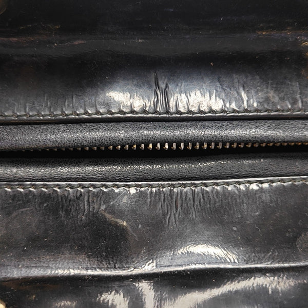 Lady Dior Medium Cannage Patent Leather Black