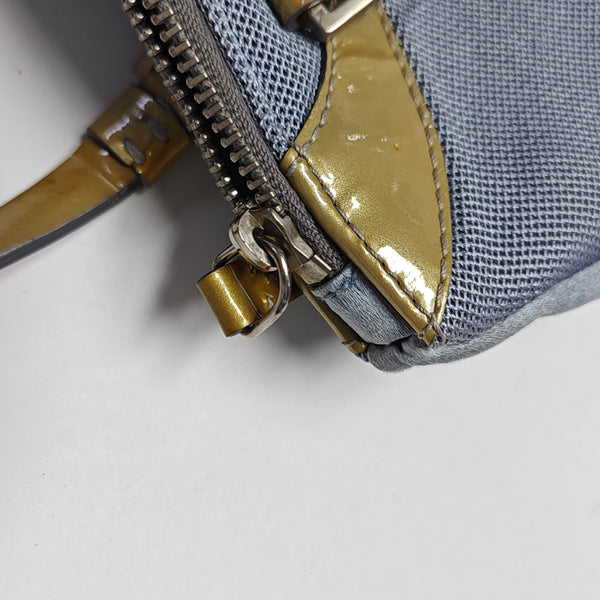 Fabric Top Handle Bag Blue