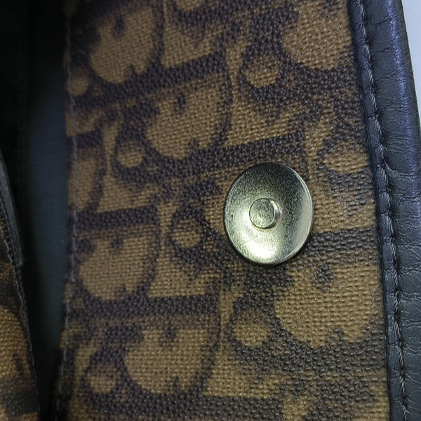 Oblique Coated Canvas Tote Bag Brown