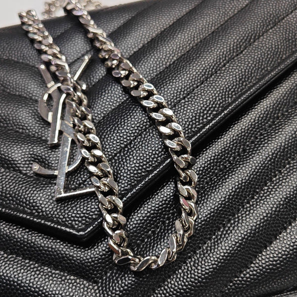 MONOGRAM Medium Chevron Calfskin Black