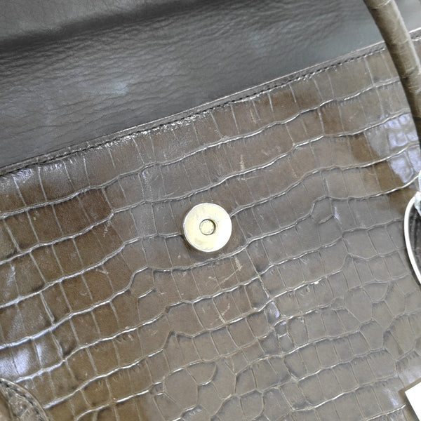 Calfskin Shoulder Bag Brown