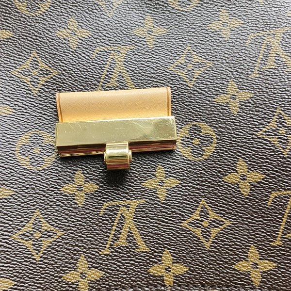 OLYMPE MM Monogram Coated Canvas Brown