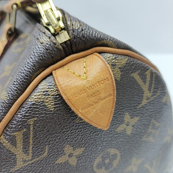 SPEEDY 30 Monogram Coated Canvas Brown