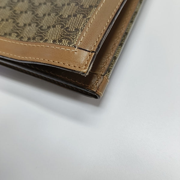 Coated Canvas Clutch Medium Brown