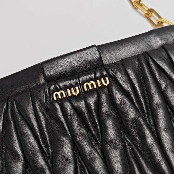 Quilted Lambskin Shoulder Bag Black