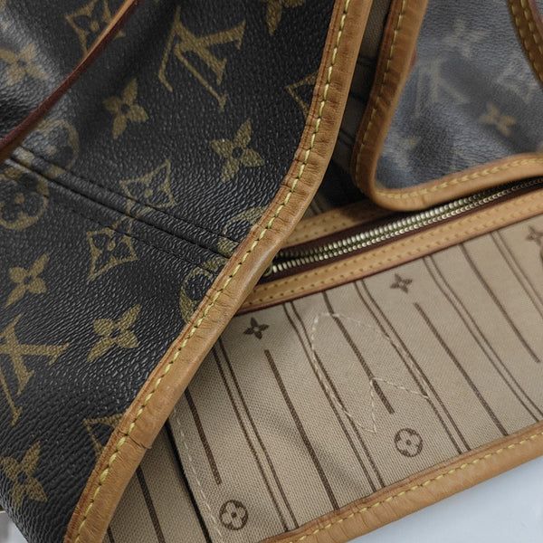 NEVERFULL GM Monogram Coated Canvas Brown