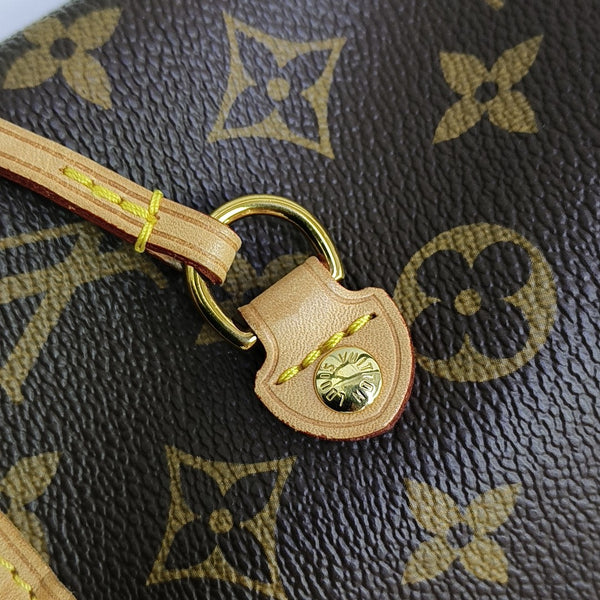 NEVERFULL MM Monogram Coated Canvas Brown