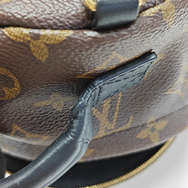 PALM SPRINGS Mini Monogram Coated Canvas Brown