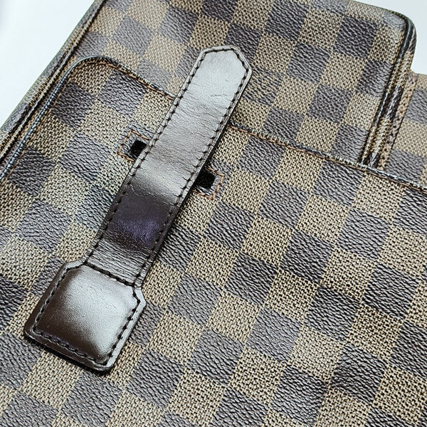 BROADWAY Damier Ebene Coated Canvas Brown