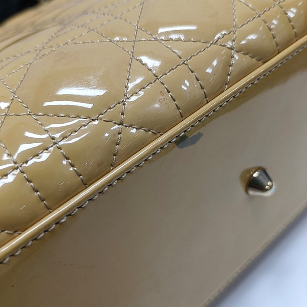 Authenticated pre-owned Lady Dior Large Quilted Patent Leather Yellow - Tote Bag at Looply