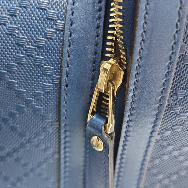 Leather Shoulder Bag Blue