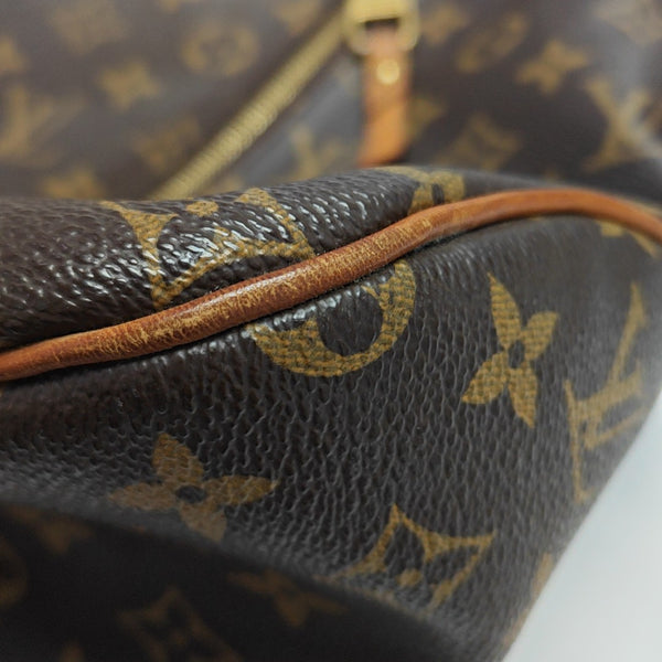 Monogram Coated Canvas Tote Bag Brown
