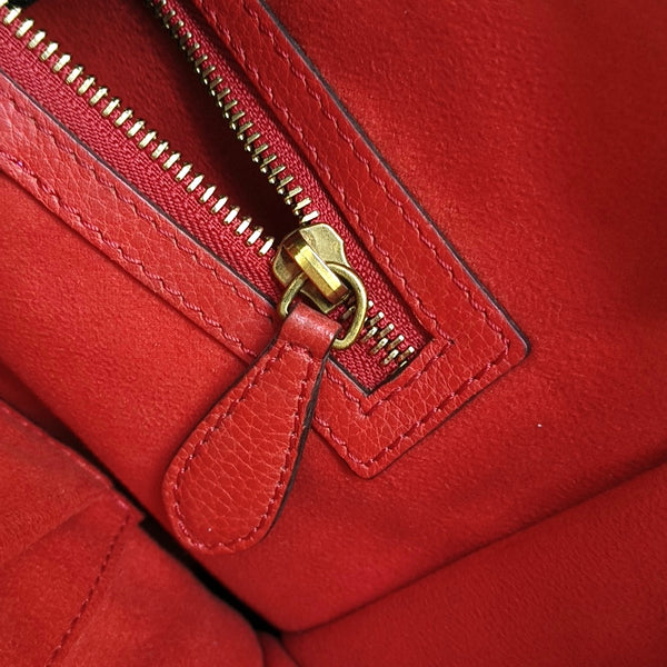 Authenticated pre-owned LUGGAGE Mini Calfskin Red - Tote Bag at Looply