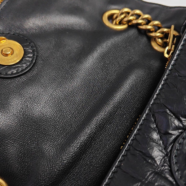 Crush Small Quilted Calfskin Black