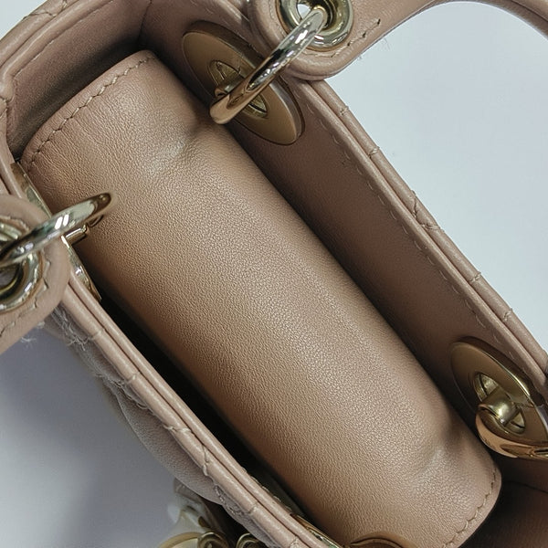 Lady Dior Super Mini Cannage Lambskin Pink