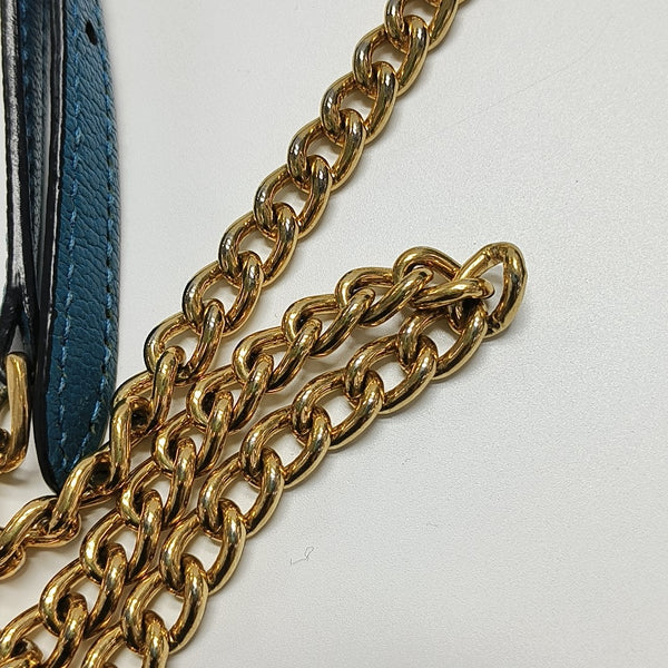 Calfskin Shoulder Bag Blue