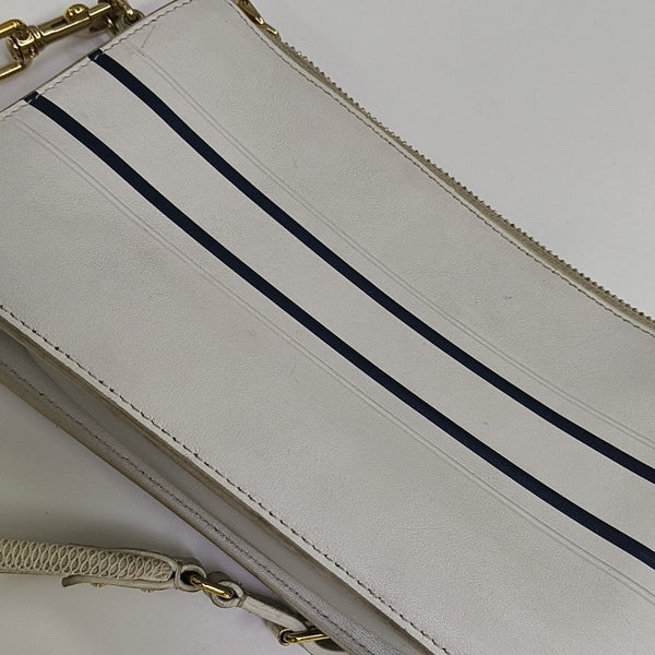 Calfskin Top Handle Bag White