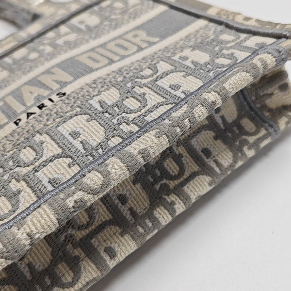 Book Tote Mini Oblique Fabric Gray